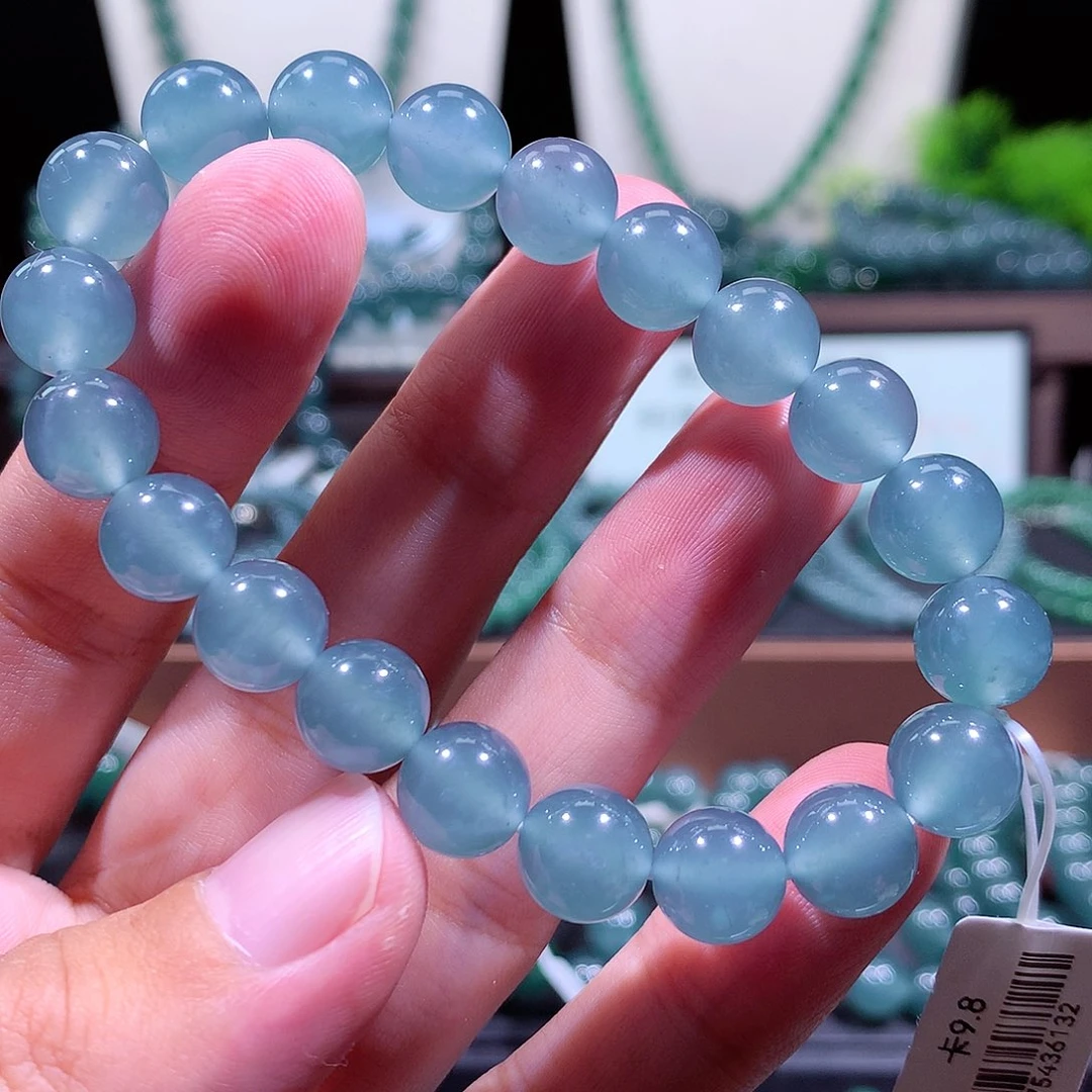 翡翠未镶嵌手链天然a货翡翠手串9.8