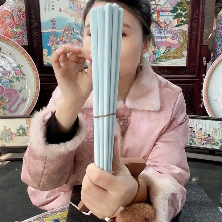 摆件陶景德镇高温陶瓷十双筷子