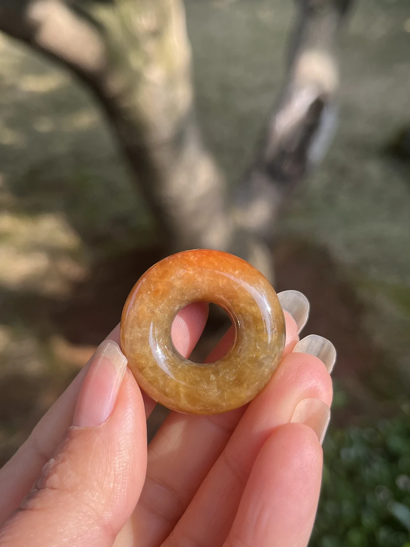 【红黄平安环 】红黄翡交融，色彩丰富。30-10