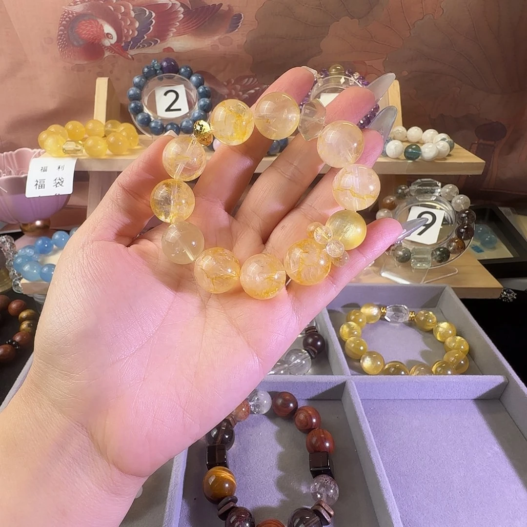 非金属仿水晶17米黄胶花