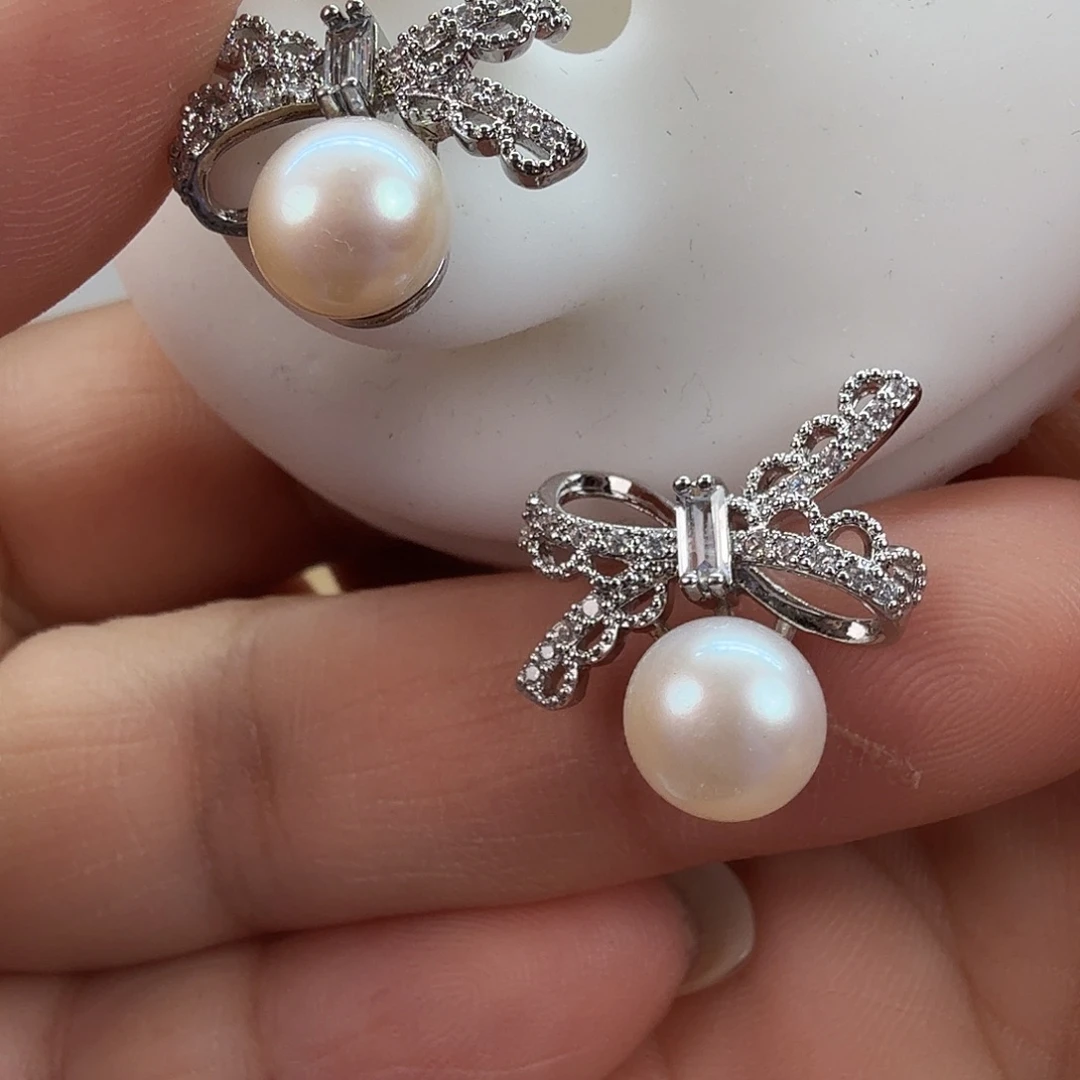 淡水珍珠耳饰未镶嵌