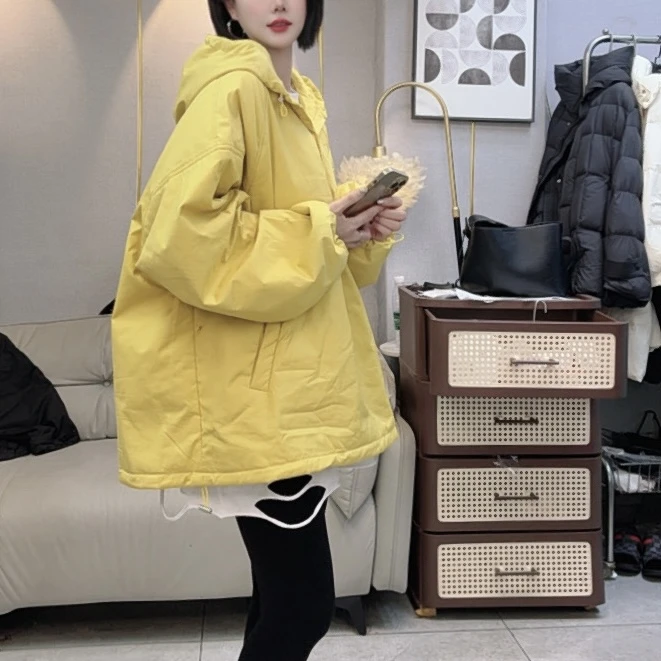 休闲百搭连帽夹棉套头外套88092