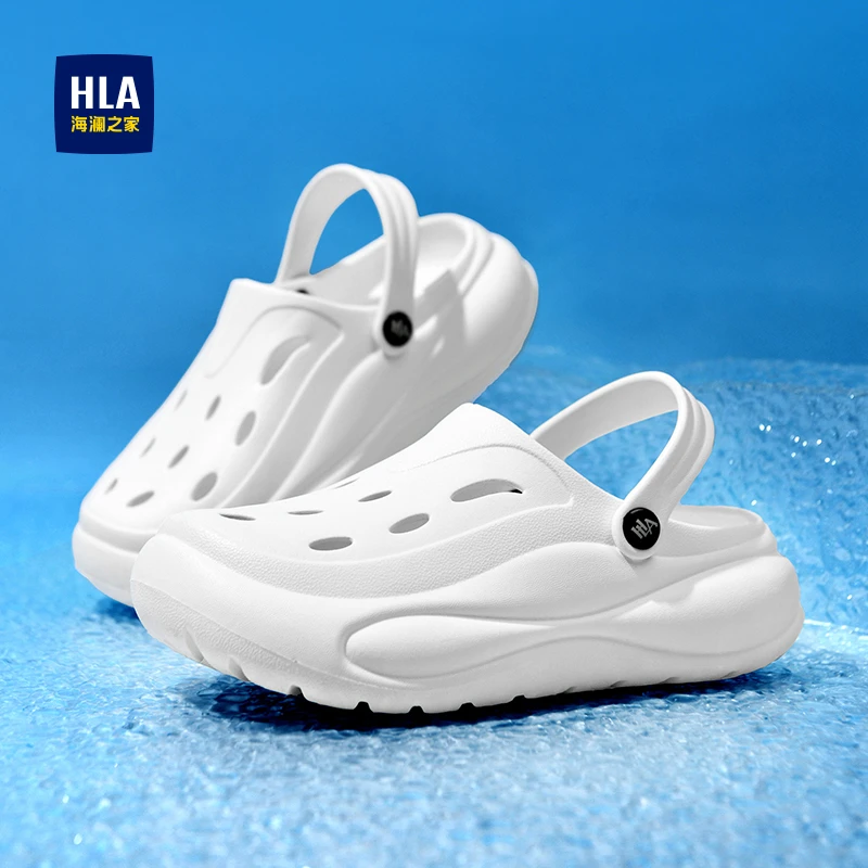 海澜之家女鞋新款2025夏季时尚休闲包头软底防滑沙滩鞋