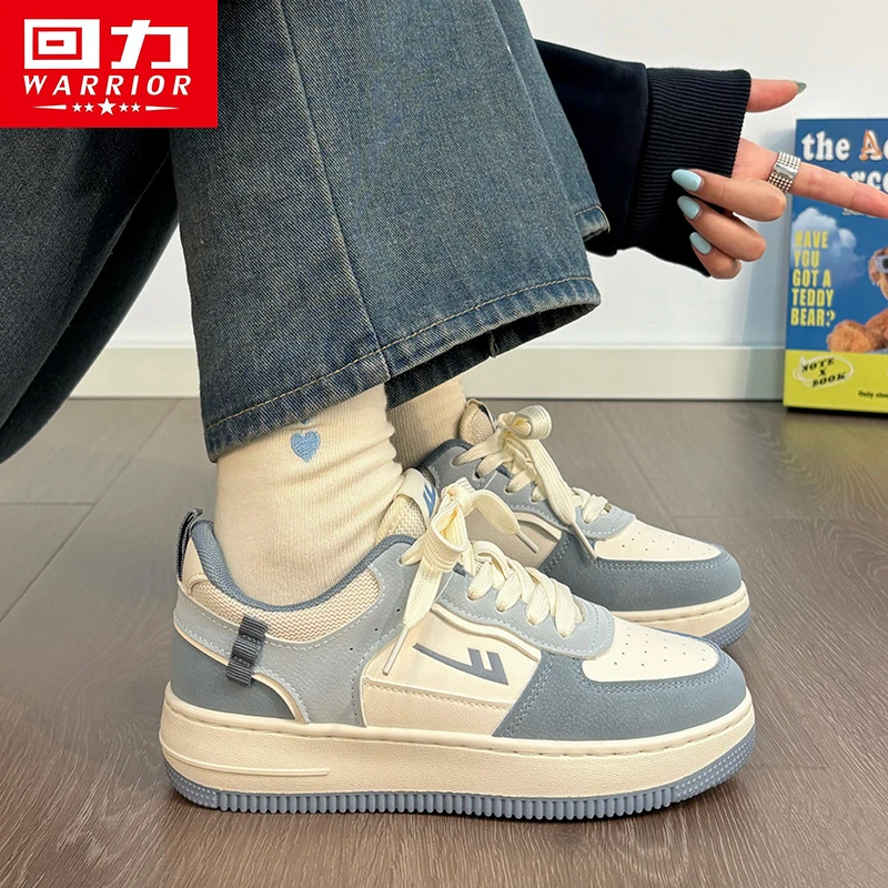 回力女鞋海军蓝百搭小白鞋厚底增高板鞋子新款原创小众校园情侣鞋