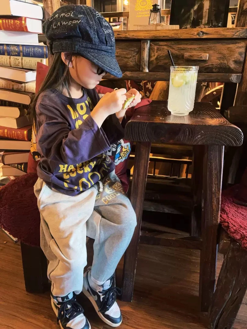 【一彩】定制 儿童小狗卫裤 日系潮牌宽松束脚百搭幼儿园神裤三色