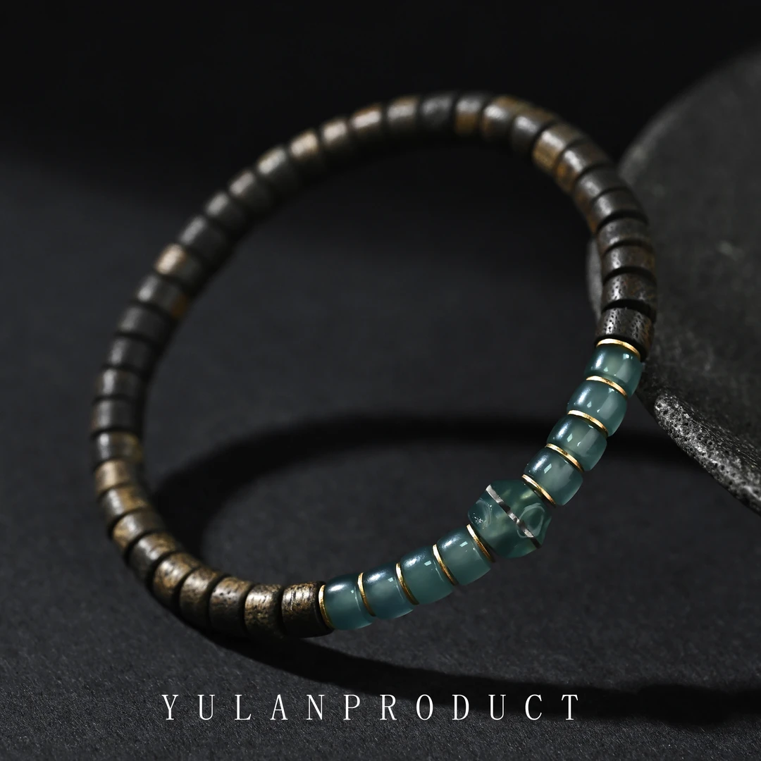 龙虎山 沉香「九转玲珑珠·沉香引财串1」沉香引财-翡翠聚气-设计款