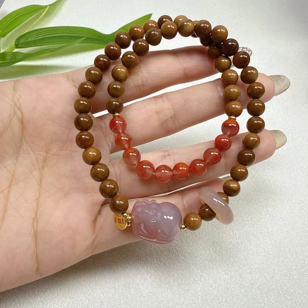库克菩提06冰飘貔貅双圈手串
