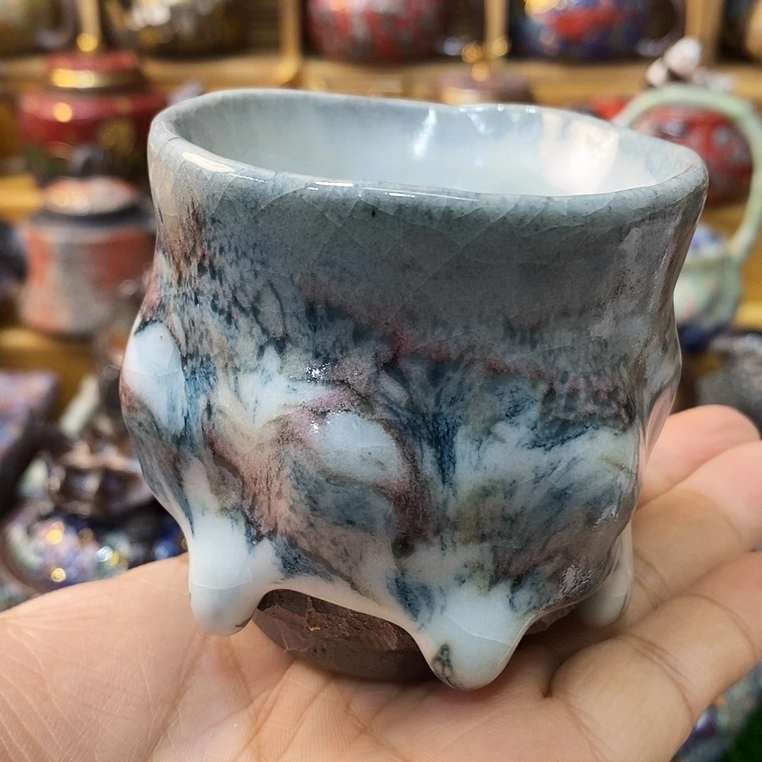 粗陶志野柴烧茶器