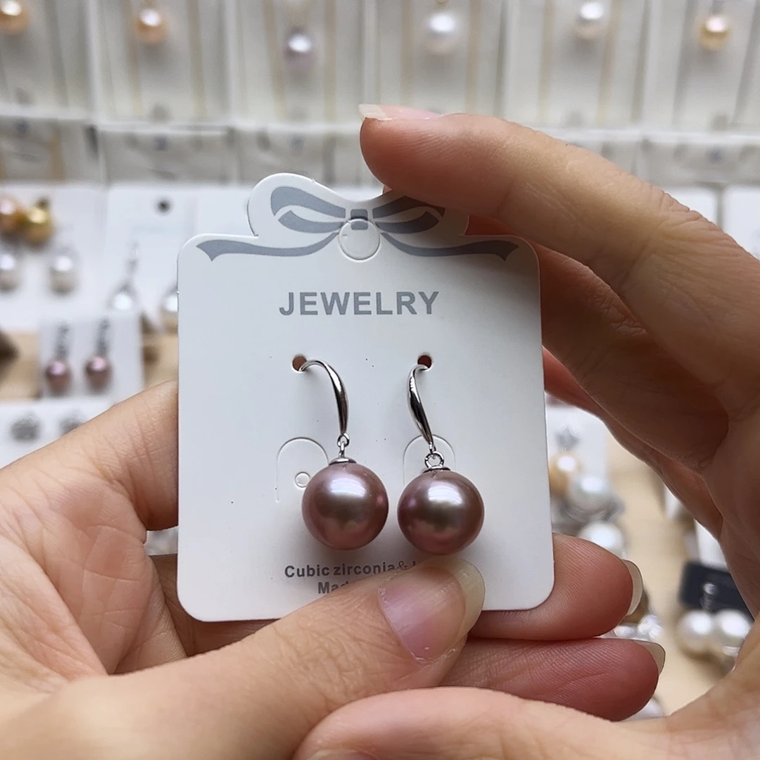 耳饰淡水珍珠银S925镶嵌11.4