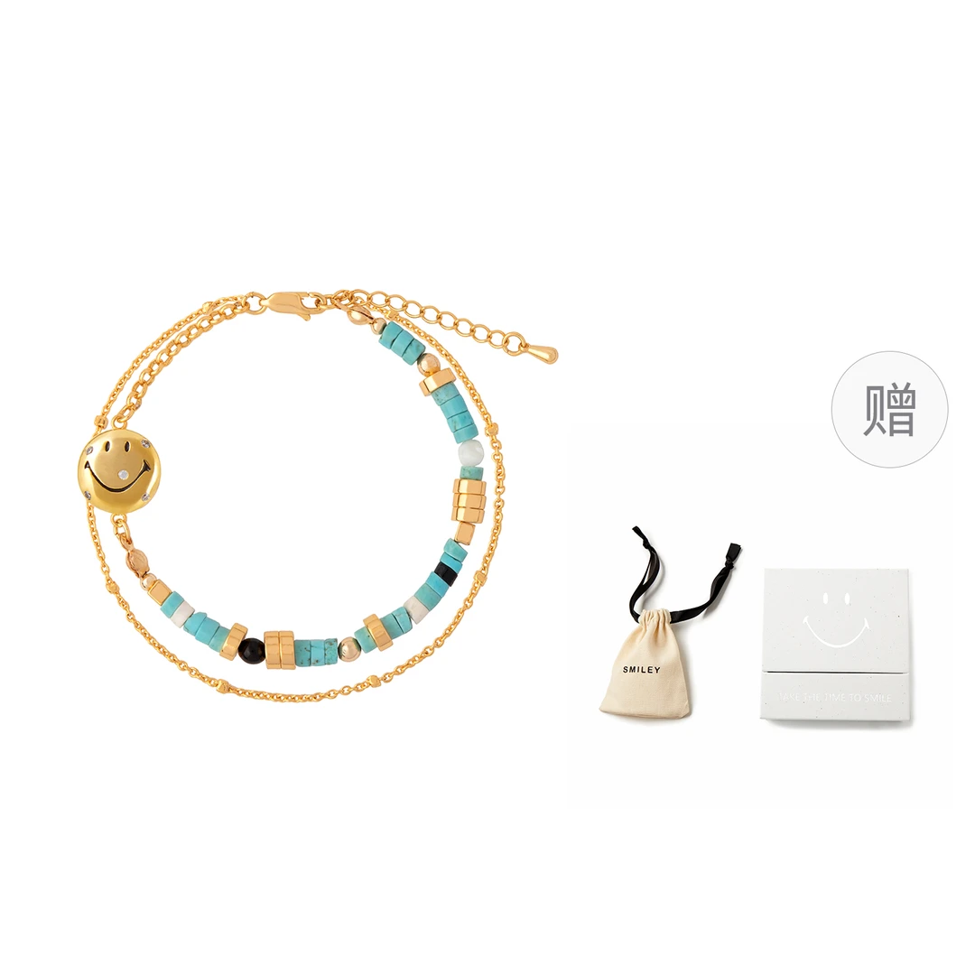 非金属合成锆石手链 轻奢时尚  镶石 珐琅 手链 男女同款情侣款