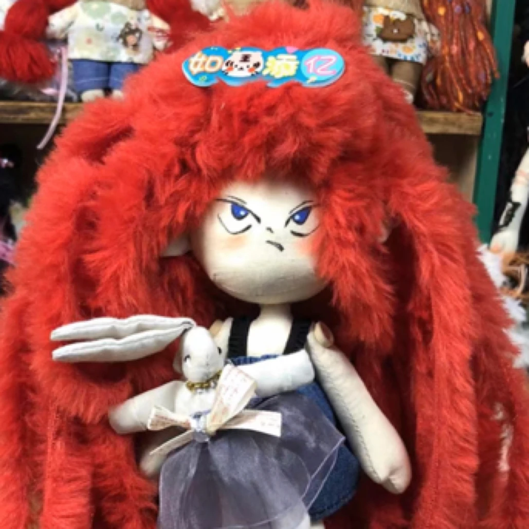 原创手工创意布艺玩偶挂件摆件手缝娃娃棉花娃娃纽扣娃娃