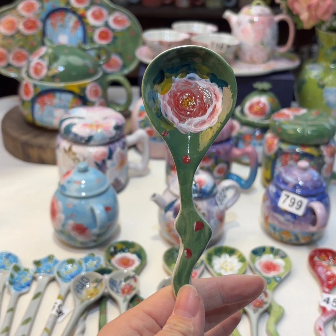 景德镇手绘高温釉下彩陶瓷茶具