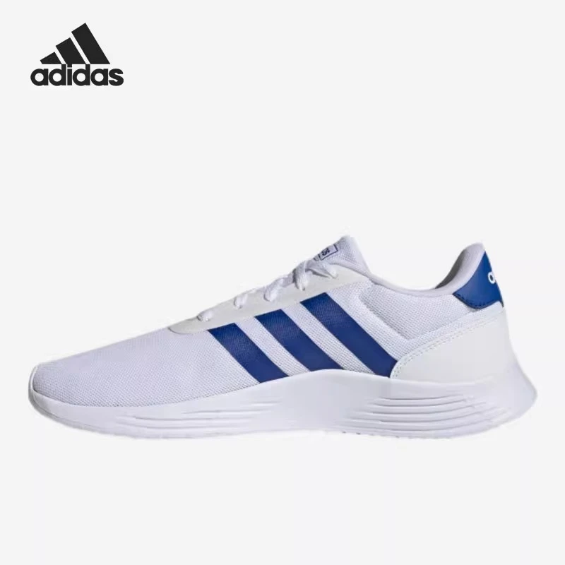 【微瑕】adidas防滑耐磨减震透气低帮生活休闲鞋男款 白蓝 FZ0390