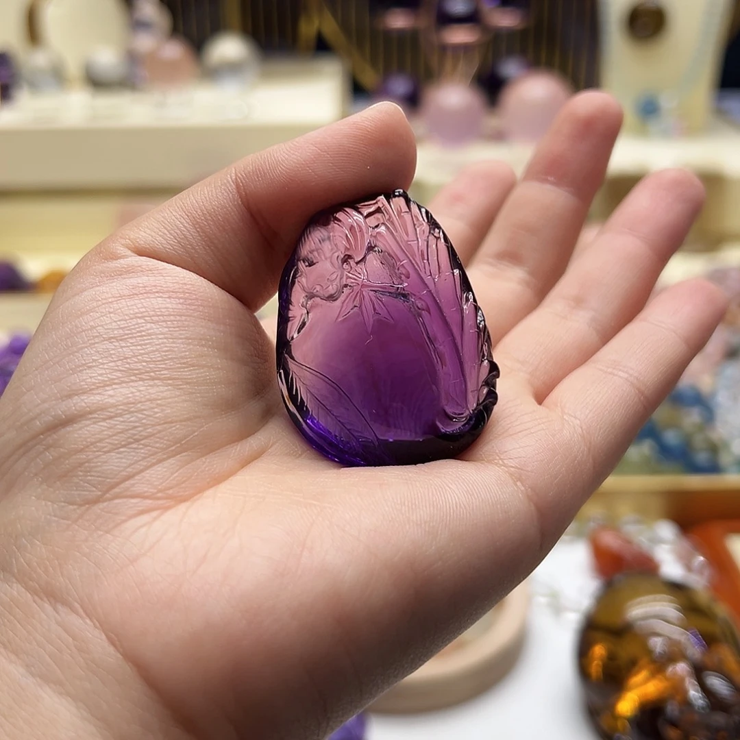未镶嵌颈饰紫晶吊坠