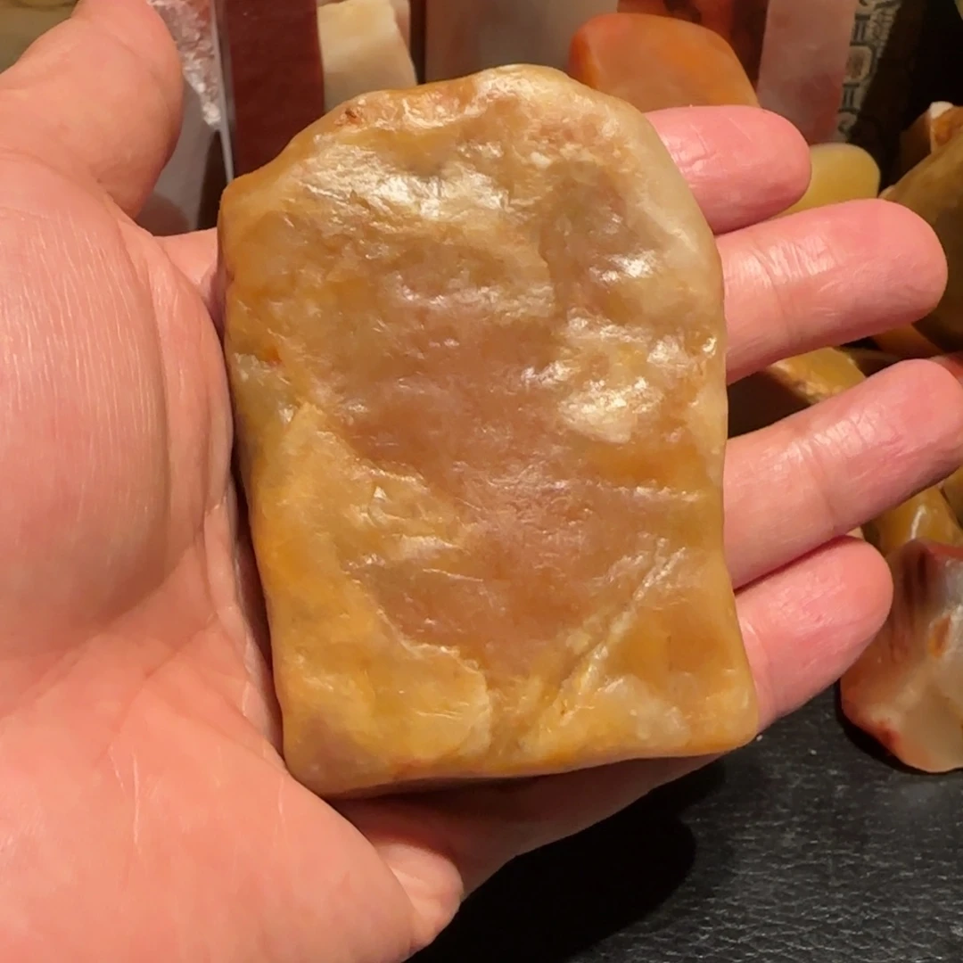 老挝石田黄原石，