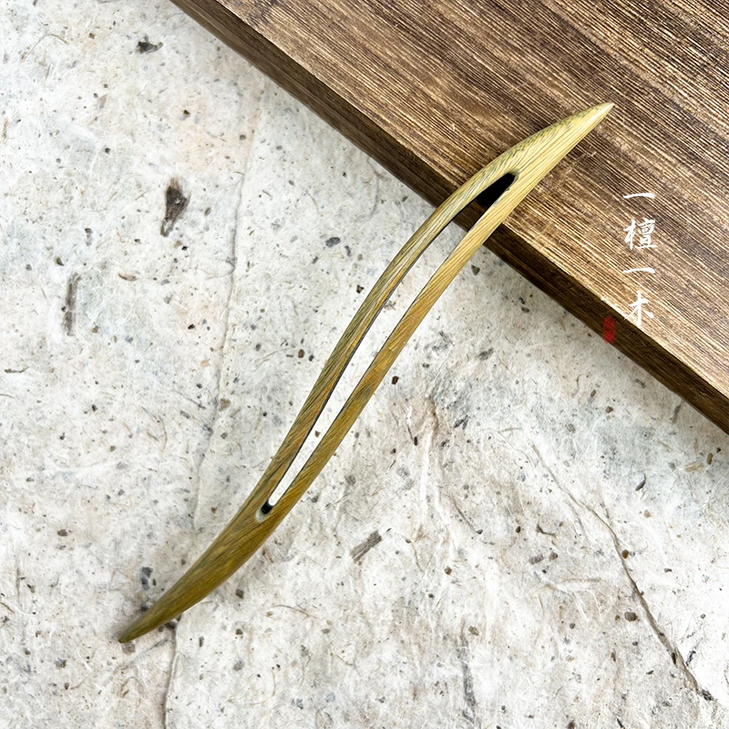 如梭丨天然绿檀木发簪古风盘发日常简约古风木簪子气质旗袍簪子