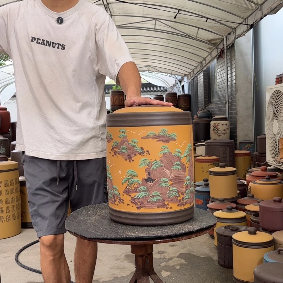 紫砂茶叶罐12 饼茶叶罐