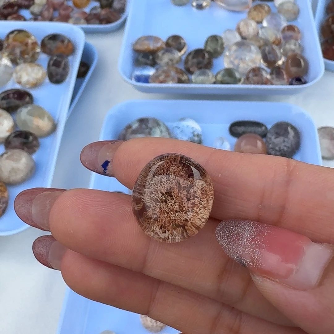 水晶珠宝半成品未镶嵌冰**啡