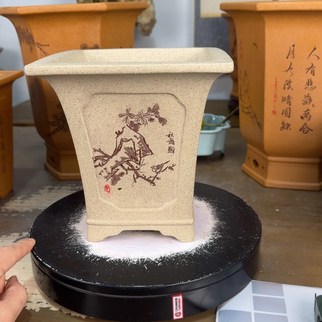 花盆紫砂紫砂花盆14.5-16.5