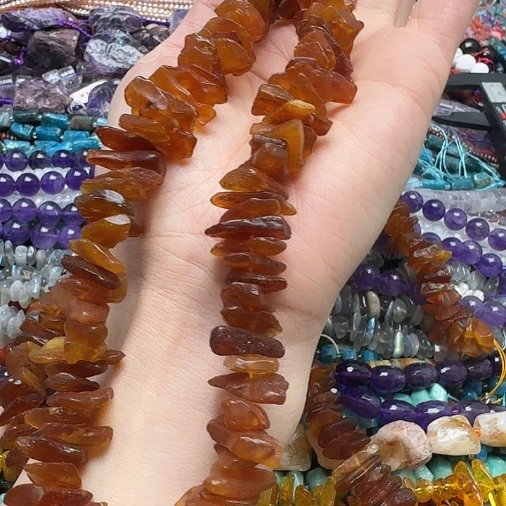 玛瑙/玉髓未镶嵌珠宝半成品一条13mm蜜蜡原石