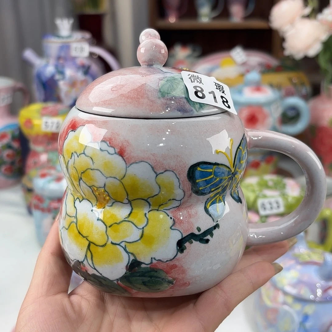 S***。景德镇手绘高温釉下彩陶瓷茶具