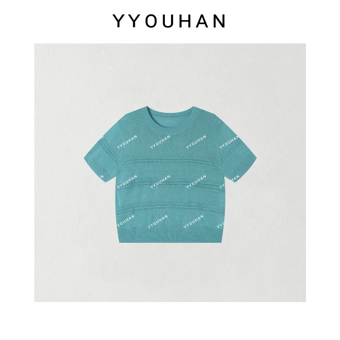 2025春夏小众设计极简风横纹显瘦百搭针织衫 2503C1513