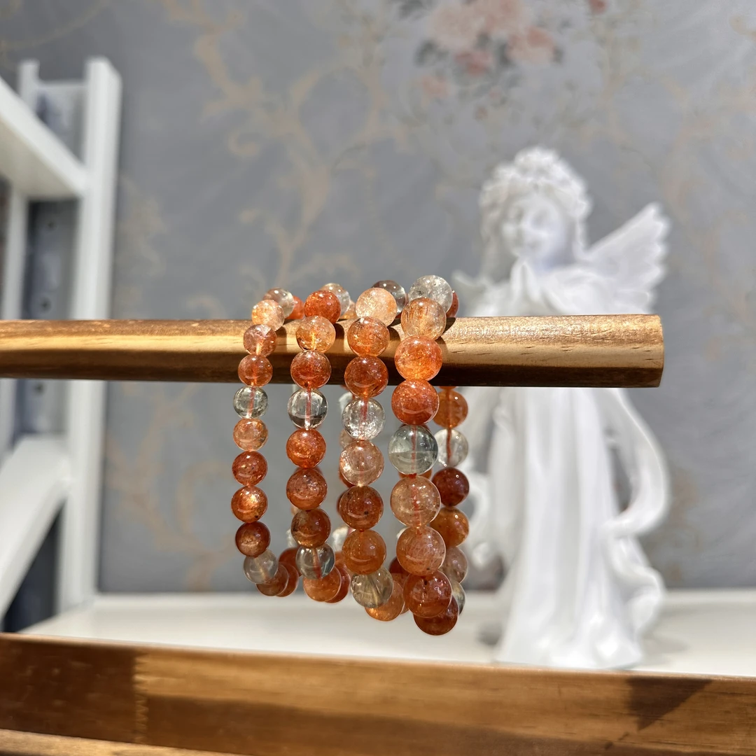 天然阿鲁沙太阳石手串 多样性发其一 T35