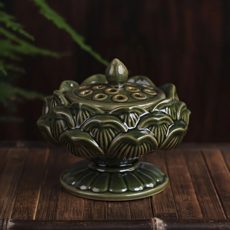 【老王】香炉-陶瓷-莲花香炉（Q3248）