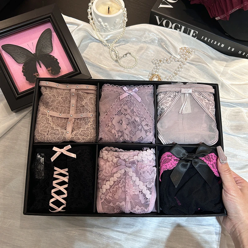 Sweetie/【暮山紫】法式贵气性感蕾丝紫色女士内裤