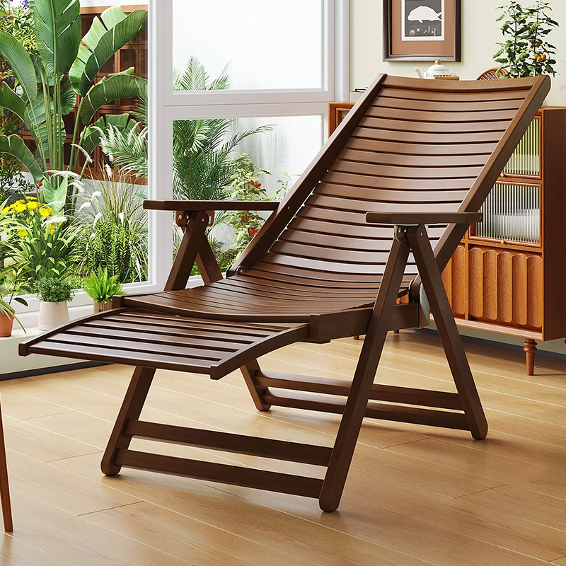 可折叠免安装家用躺椅折叠椅午休大人靠背椅夏阳台休闲楠竹凉椅子