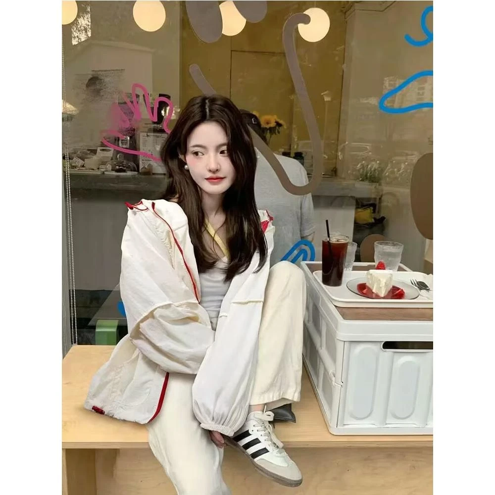 2025新款夏季轻薄小个子衣女甜美宽松透气服学院薄款外套