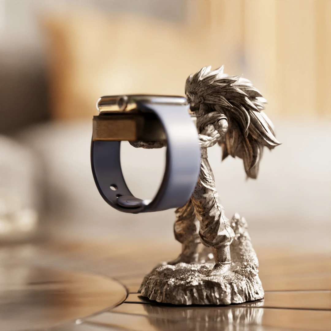 悟空赛亚人适用AppleWatchS2-10手表充电支架华为GT4桌面摆件礼物