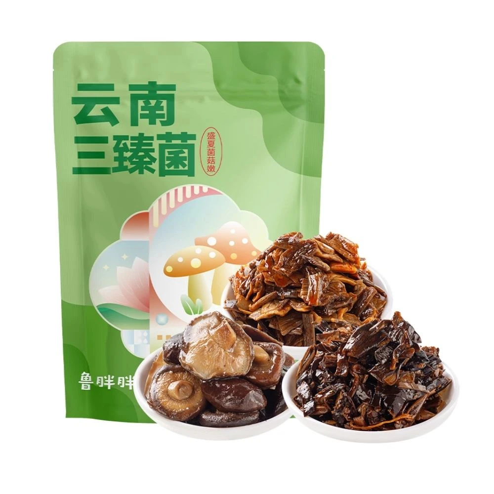 5袋【25.10.1】盒马鲁胖胖云南三臻菌180g卤香菇鹿茸菇鸡枞菌