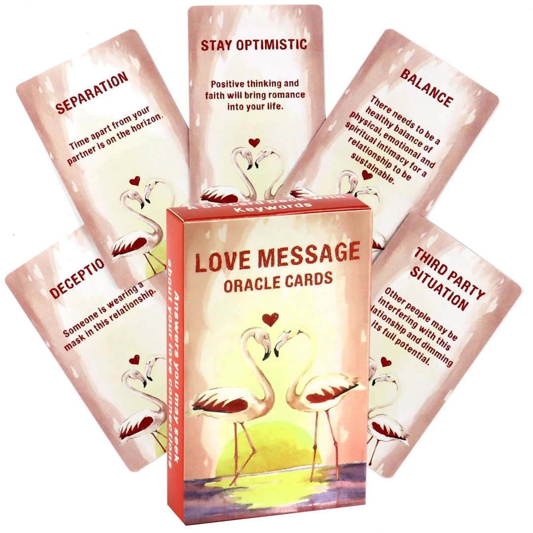 Love Message爱情讯息神谕卡54张牌面关键词塔罗卡牌桌游 传讯