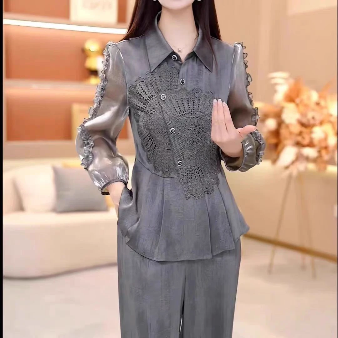 轻奢时尚套装女阔太太穿搭一整套春秋新款洋气上衣气质优雅两件套