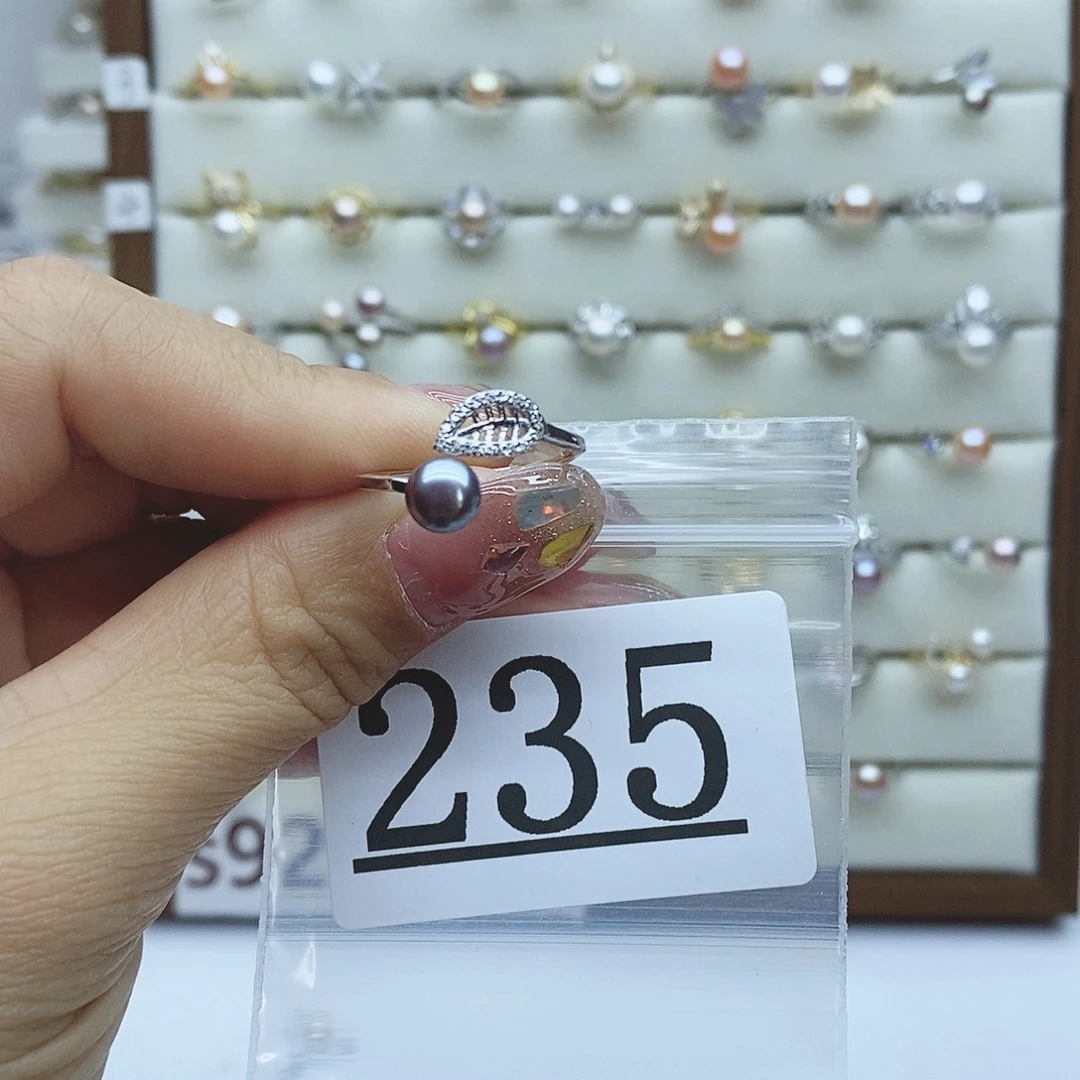 淡水珍珠戒指银S925镶嵌晓****胖235