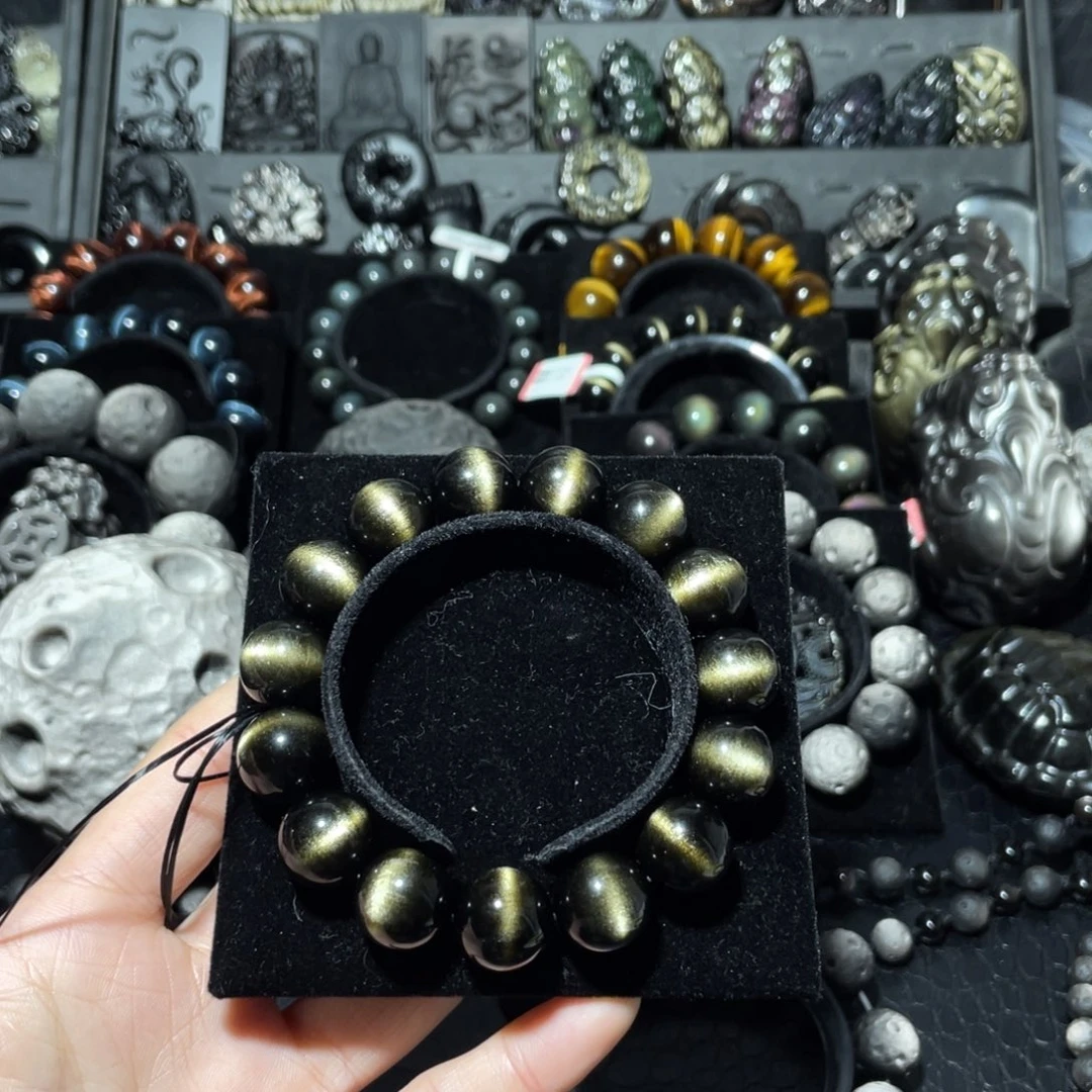 茶***語黑曜岩未镶嵌珠宝奇石