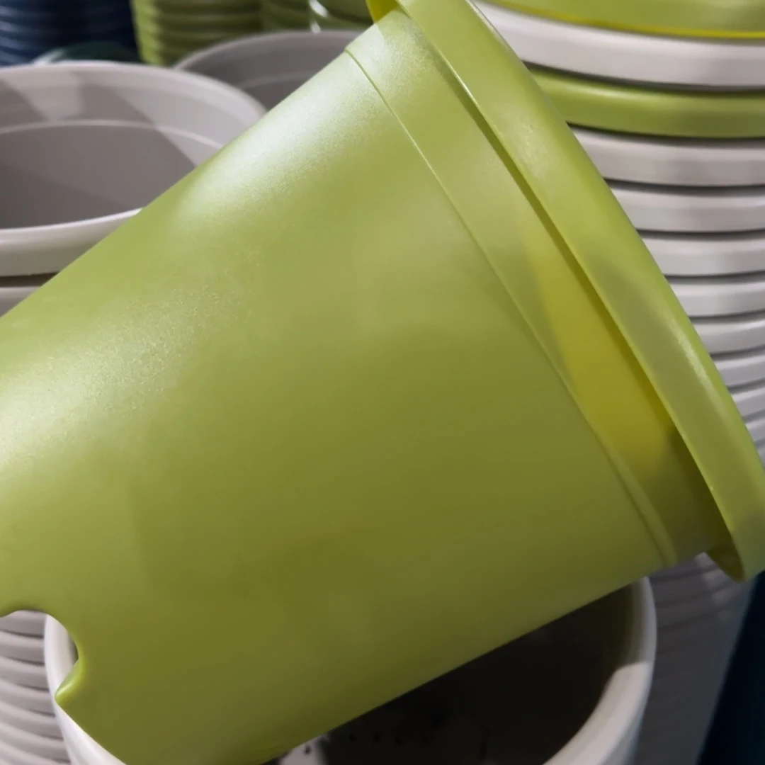 树脂四季盆4#带拖果绿微瑕8