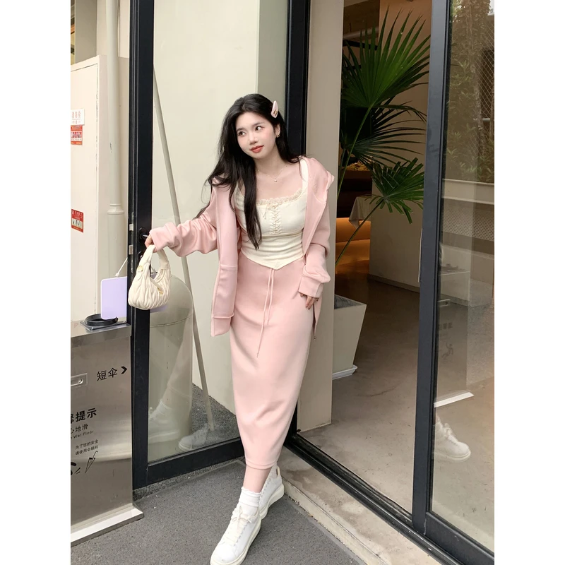 巨鹿工作室慢节奏周末/多巴胺女生慵懒休闲宽松连帽卫衣外套