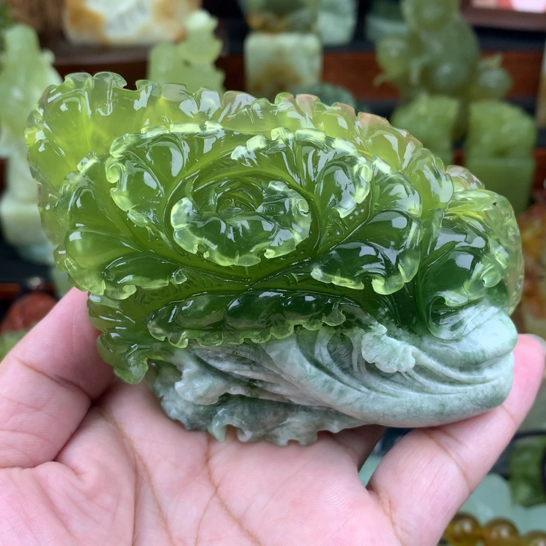 盛***年未镶嵌岫玉手把件