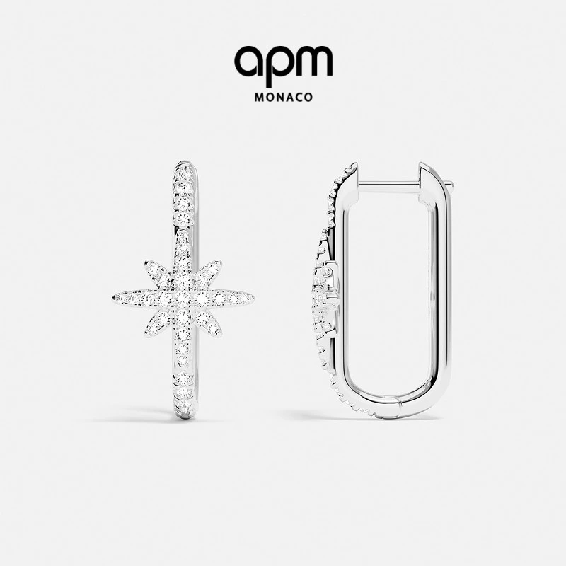 APM Monaco Baby六芒星耳环女新款饰美拉德配饰耳饰高级感饰品