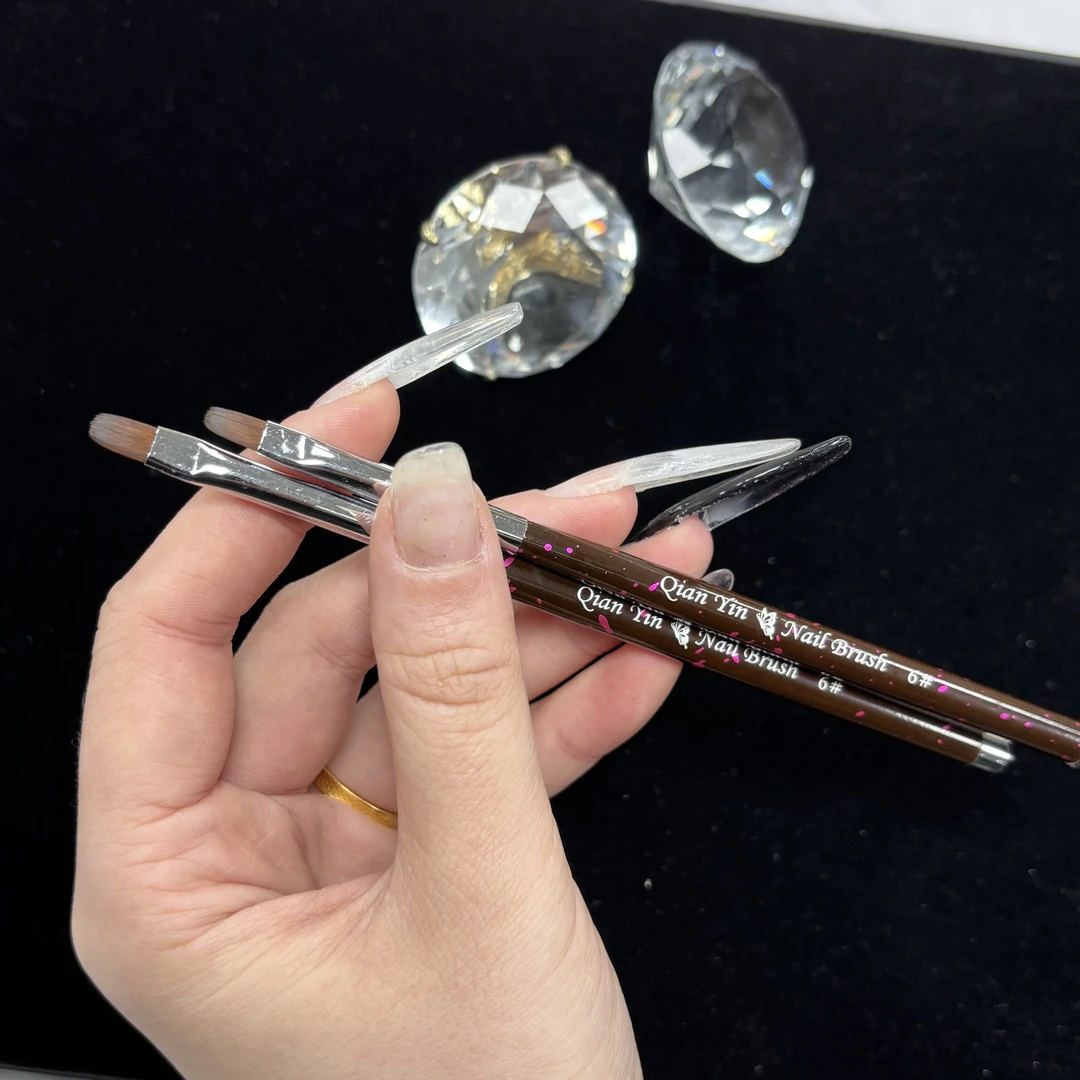 美甲笔刷-焦糖大方圆光疗笔美甲笔彩绘渐变美甲工具（清仓福利）