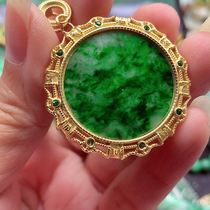 颈饰银S925镶嵌翡翠翡翠