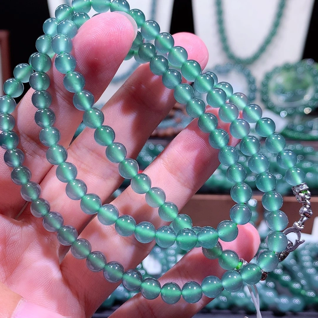 翡翠未镶嵌手链天然a货翡翠项链5.9