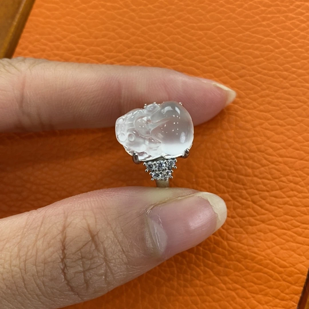 石英质玉吊坠(赠链)银S925镶嵌