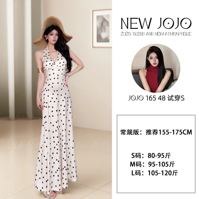 g8/L017 0703【JOJO】法式波点甜美连衣裙碎花多种穿法甜美长裙短裙