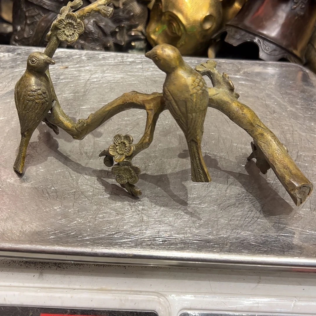 饮**源微瑕疵黄铜摆件工艺品