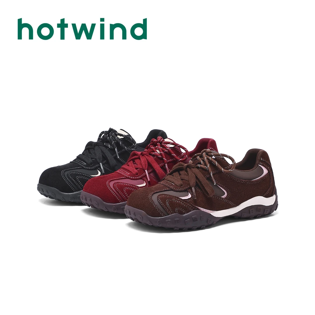 Hotwind/热风2025秋季新款百搭德训鞋女时尚小众休闲运动鞋