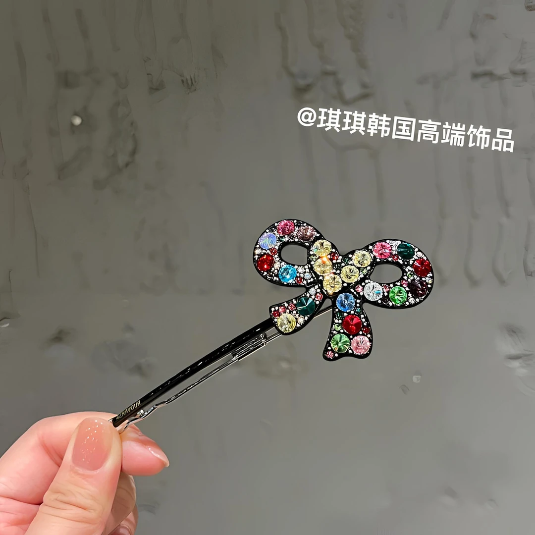 【琪琪】韩国AZNAVOUR阿兹娜树脂蝴蝶结花海一字卡扣夹时尚发饰精致