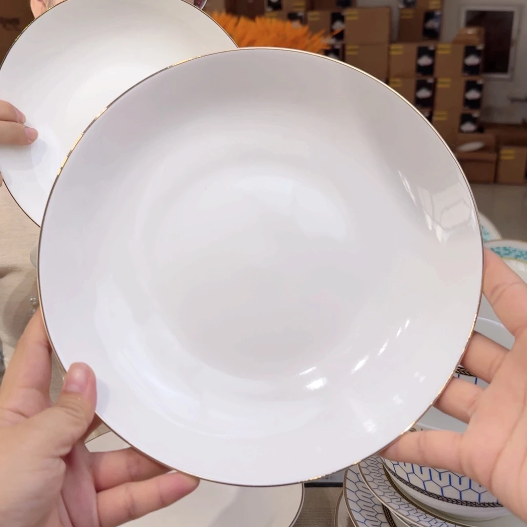 骨瓷9英寸汤盘23*4cm4个